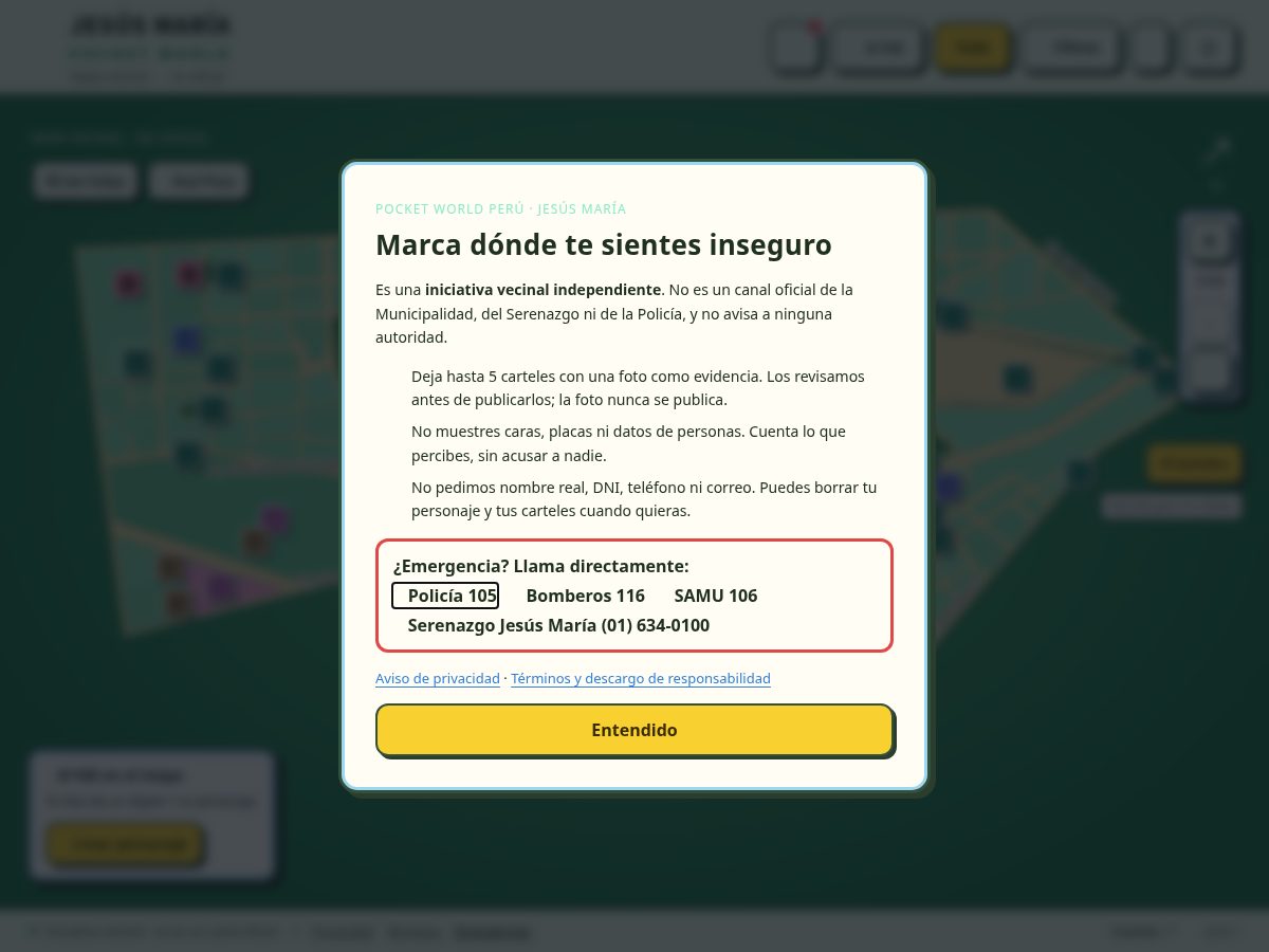 Landing-page snapshot of pocketworldperu.com