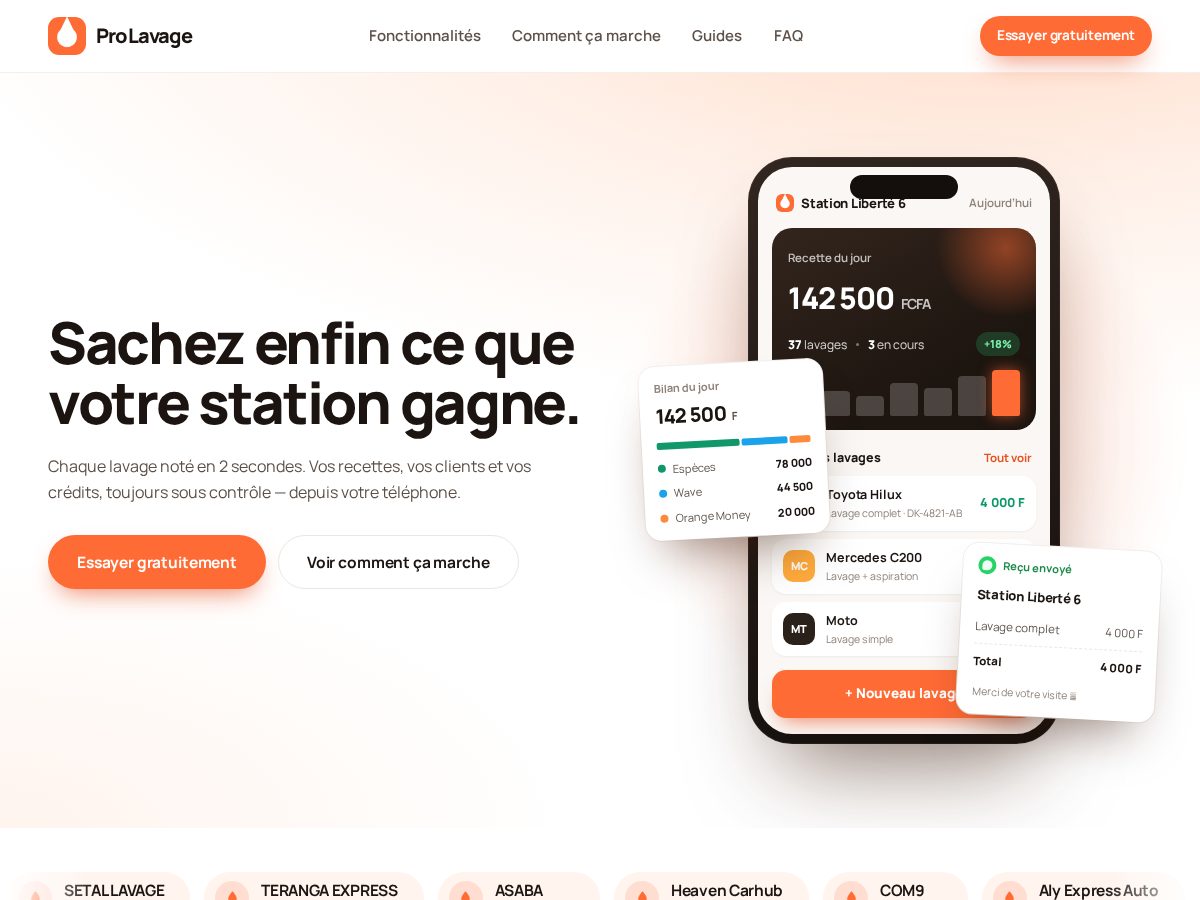 Landing-page snapshot of pro-lavage.com