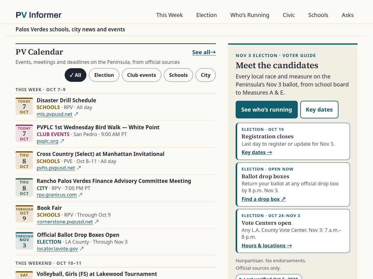 Landing-page snapshot of pvinformer.com