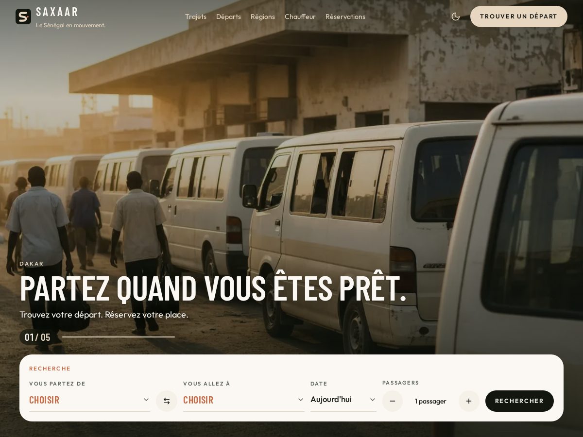 Landing-page snapshot of saxaar.com