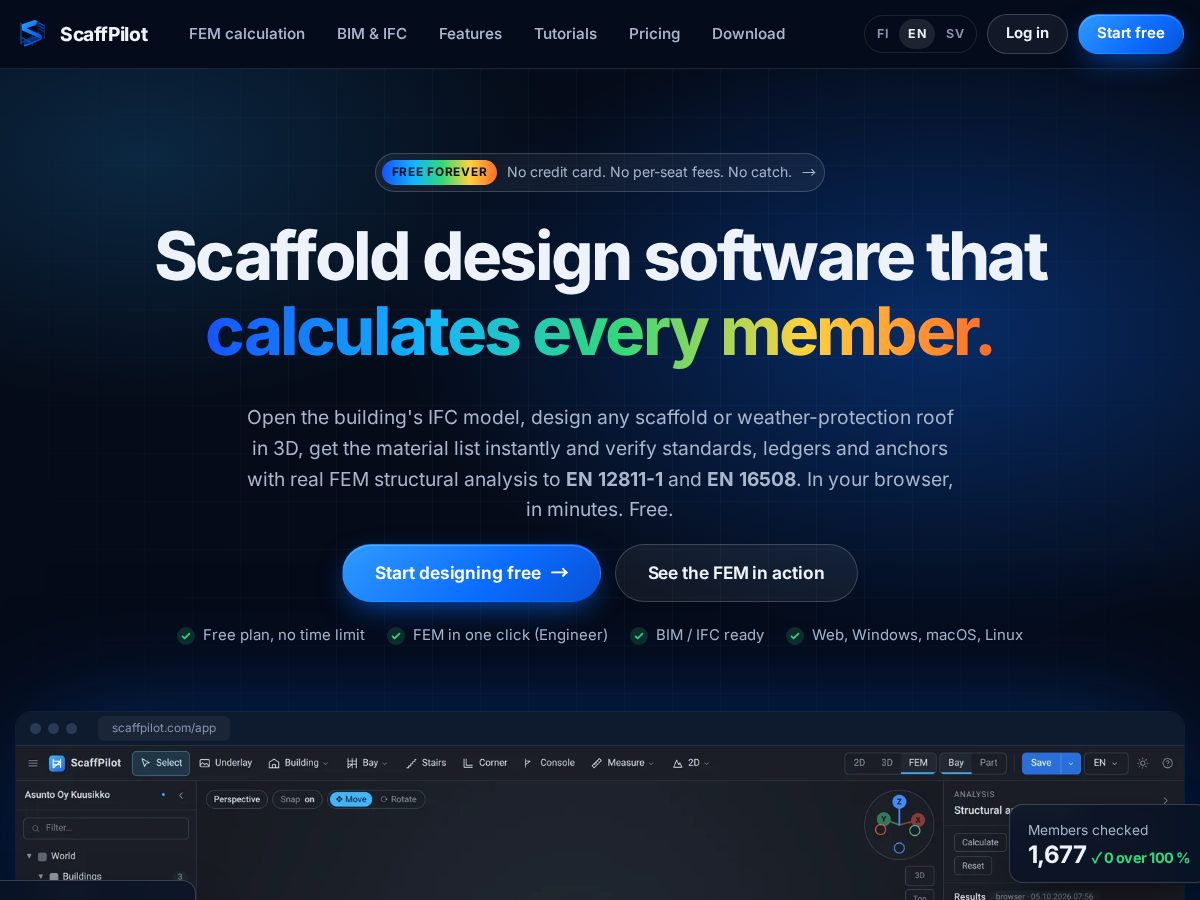 Landing-page snapshot of scaffpilot.com