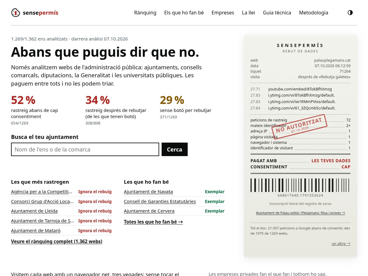 Landing-page snapshot of sensepermis.org