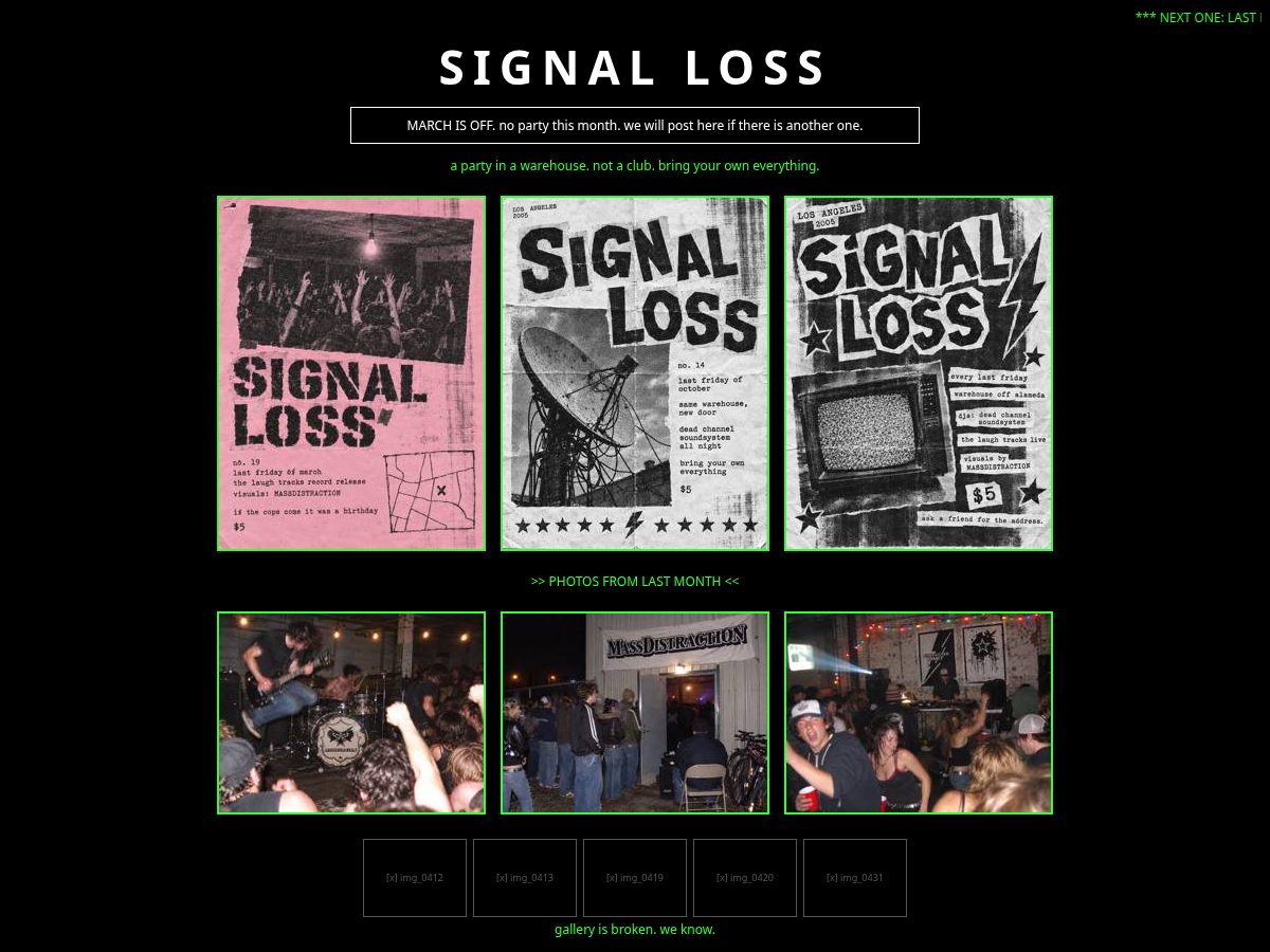 Landing-page snapshot of signallossla.com