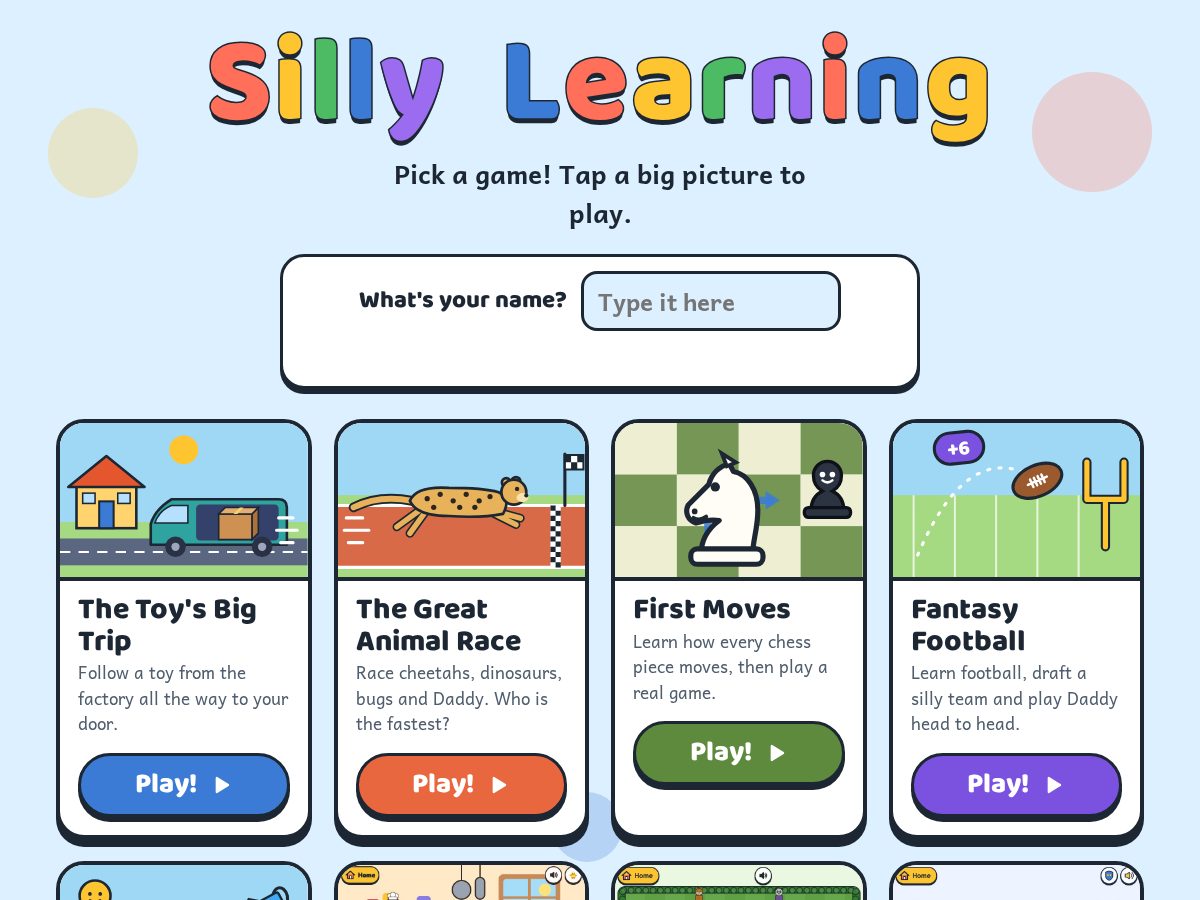 Landing-page snapshot of sillylearn.com
