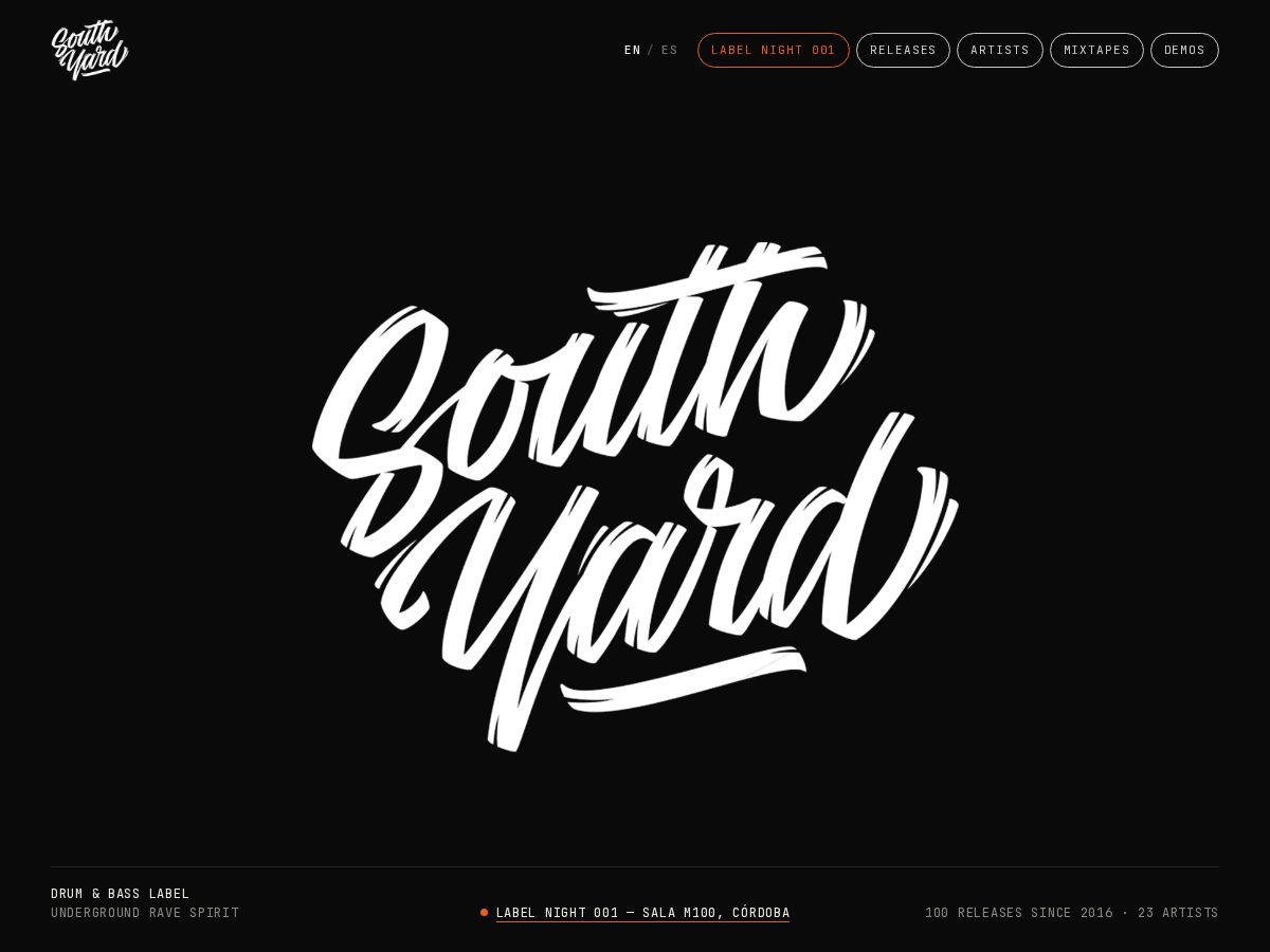 Landing-page snapshot of southyardmusic.com