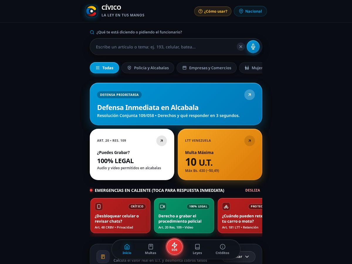 Landing-page snapshot of soycivico.org