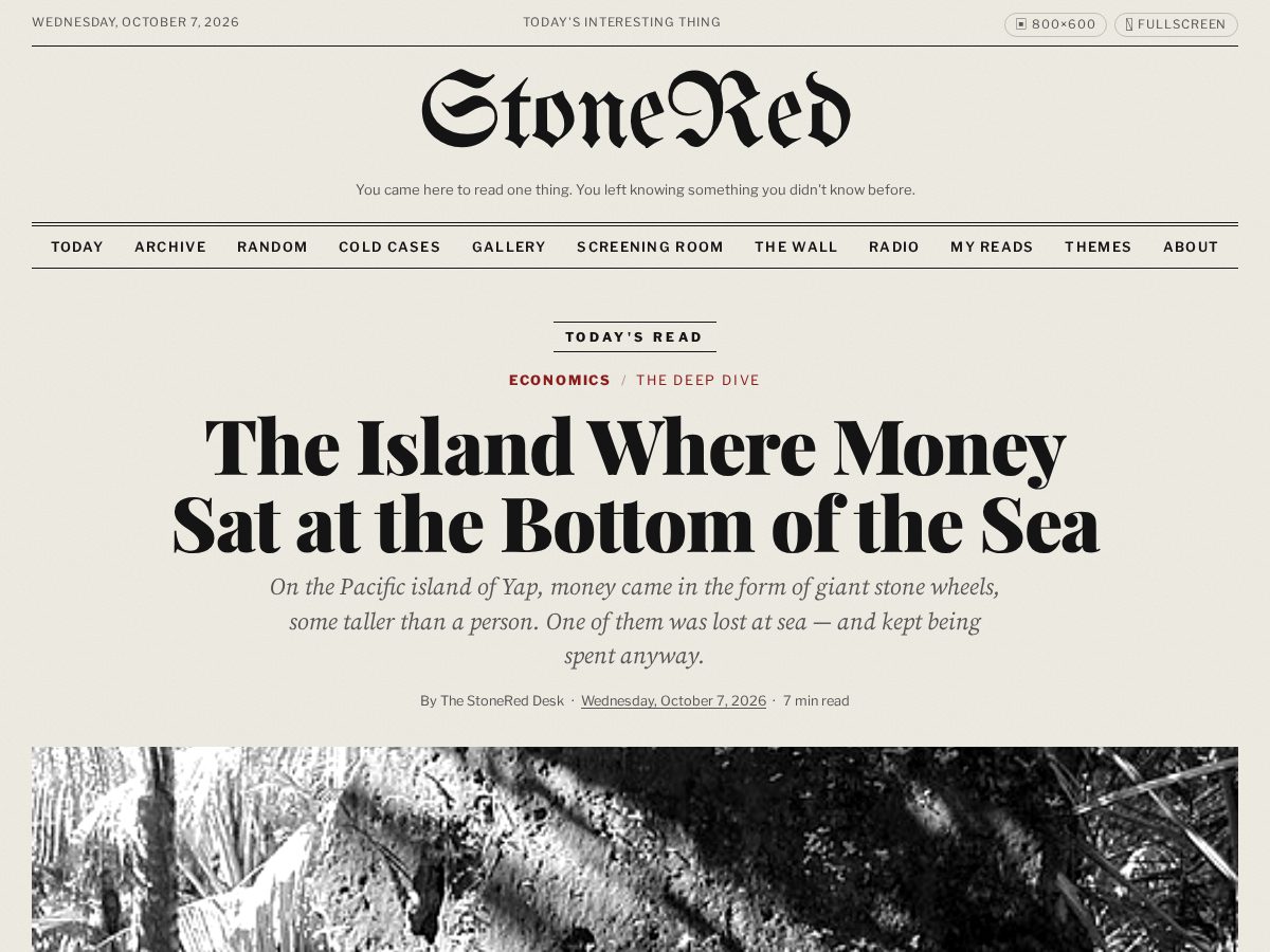 Landing-page snapshot of stonered.org