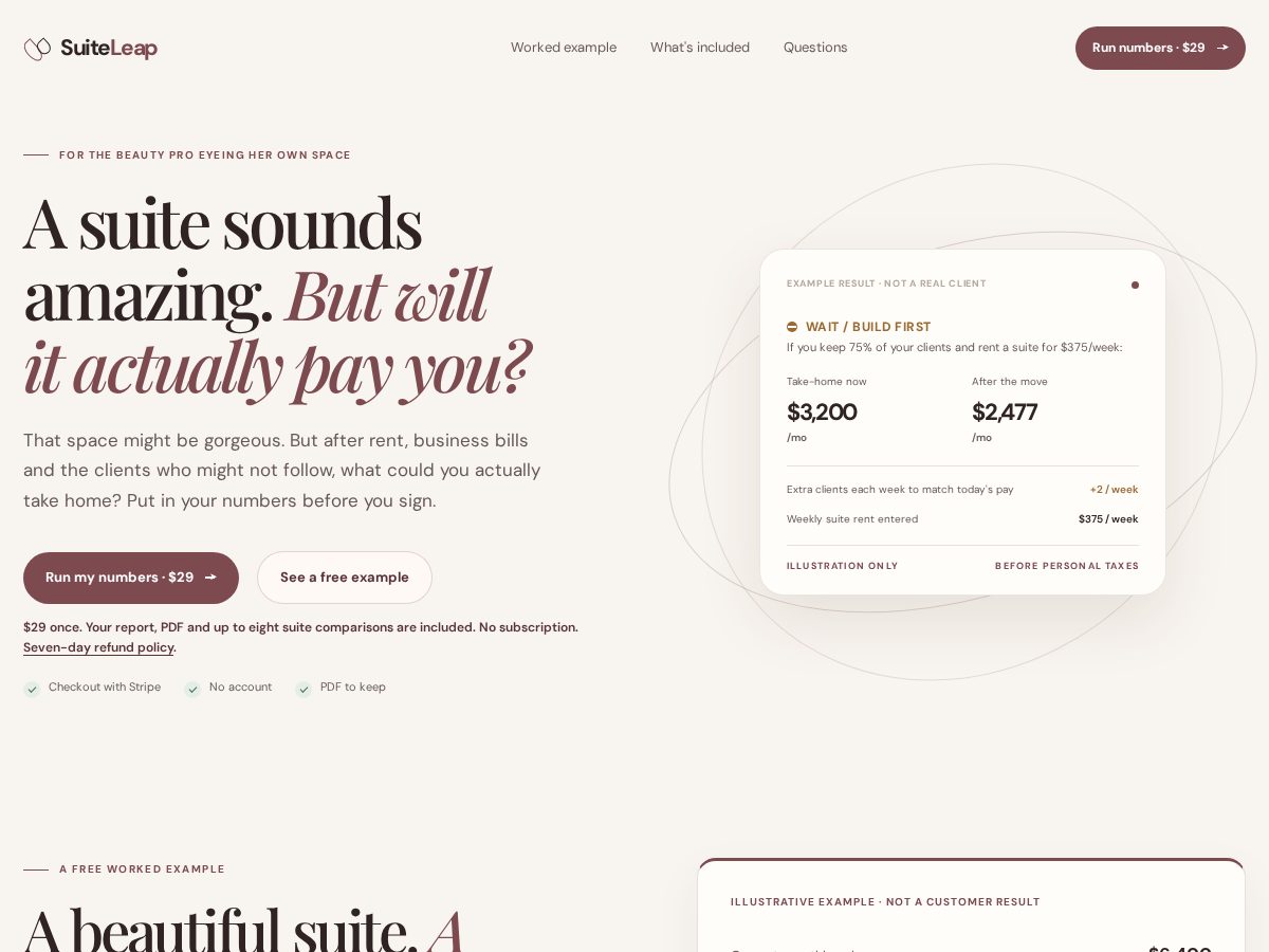 Landing-page snapshot of suiteleap.pro
