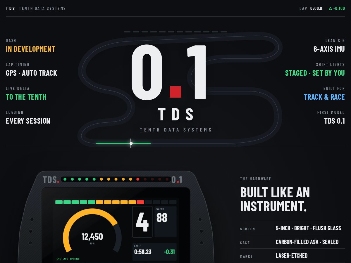 Landing-page snapshot of tenthdata.com