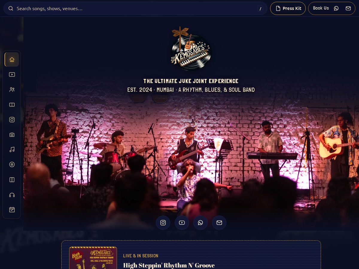 Landing-page snapshot of thekemosabes.com