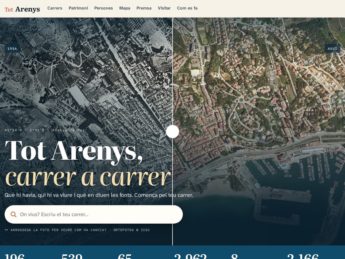 Landing-page snapshot of totarenys.cat