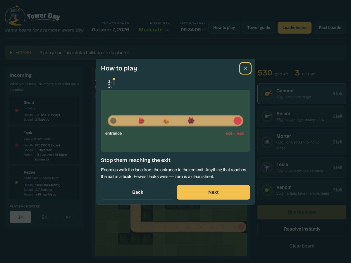 Landing-page snapshot of towerday.xyz