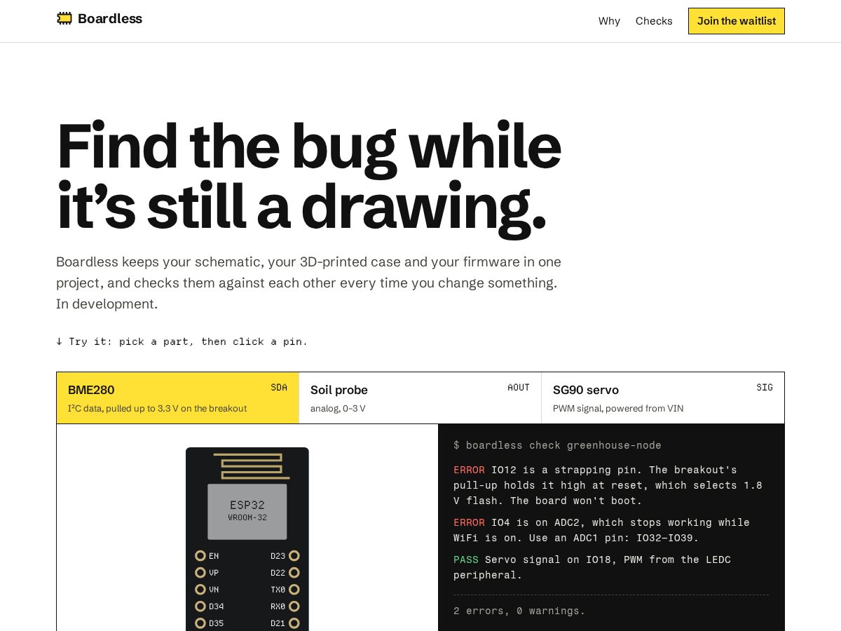 Landing-page snapshot of useboardless.com