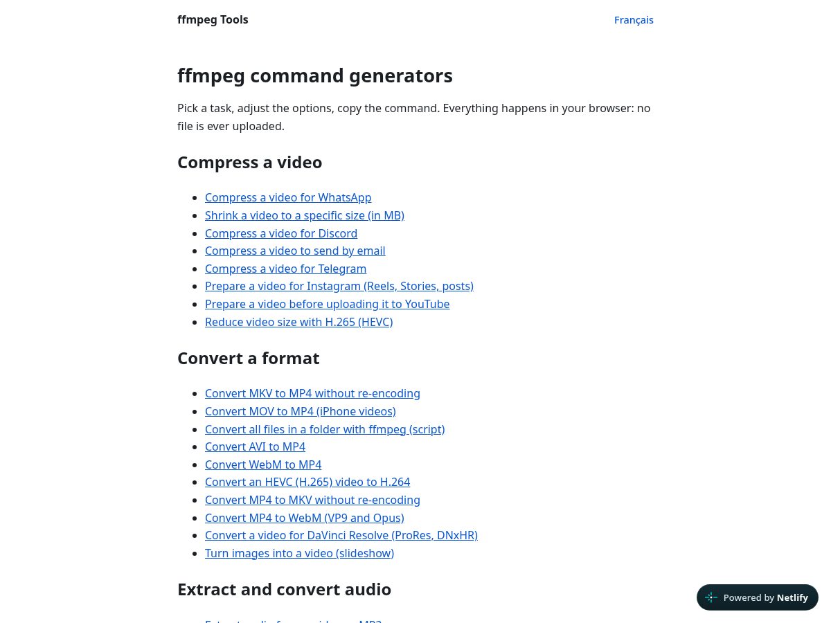 Landing-page snapshot of usefullvideotools.com