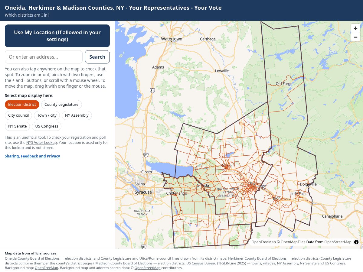 Landing-page snapshot of votingmap.org
