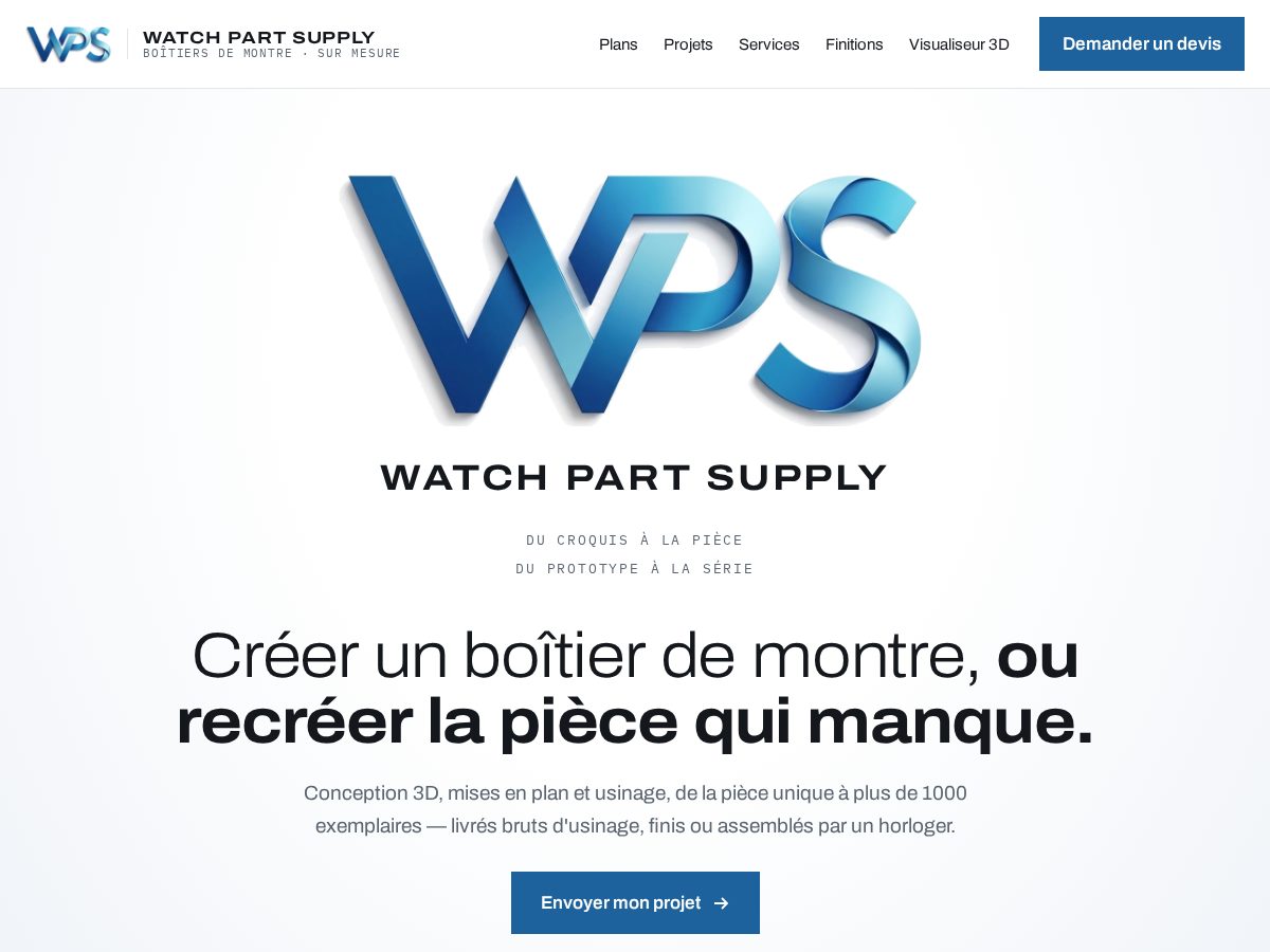 Landing-page snapshot of watchpartsupply.com