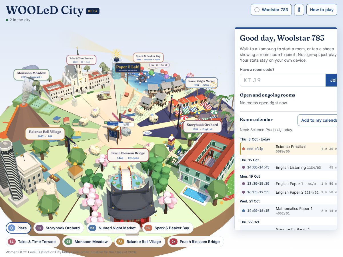 Landing-page snapshot of wooled.city