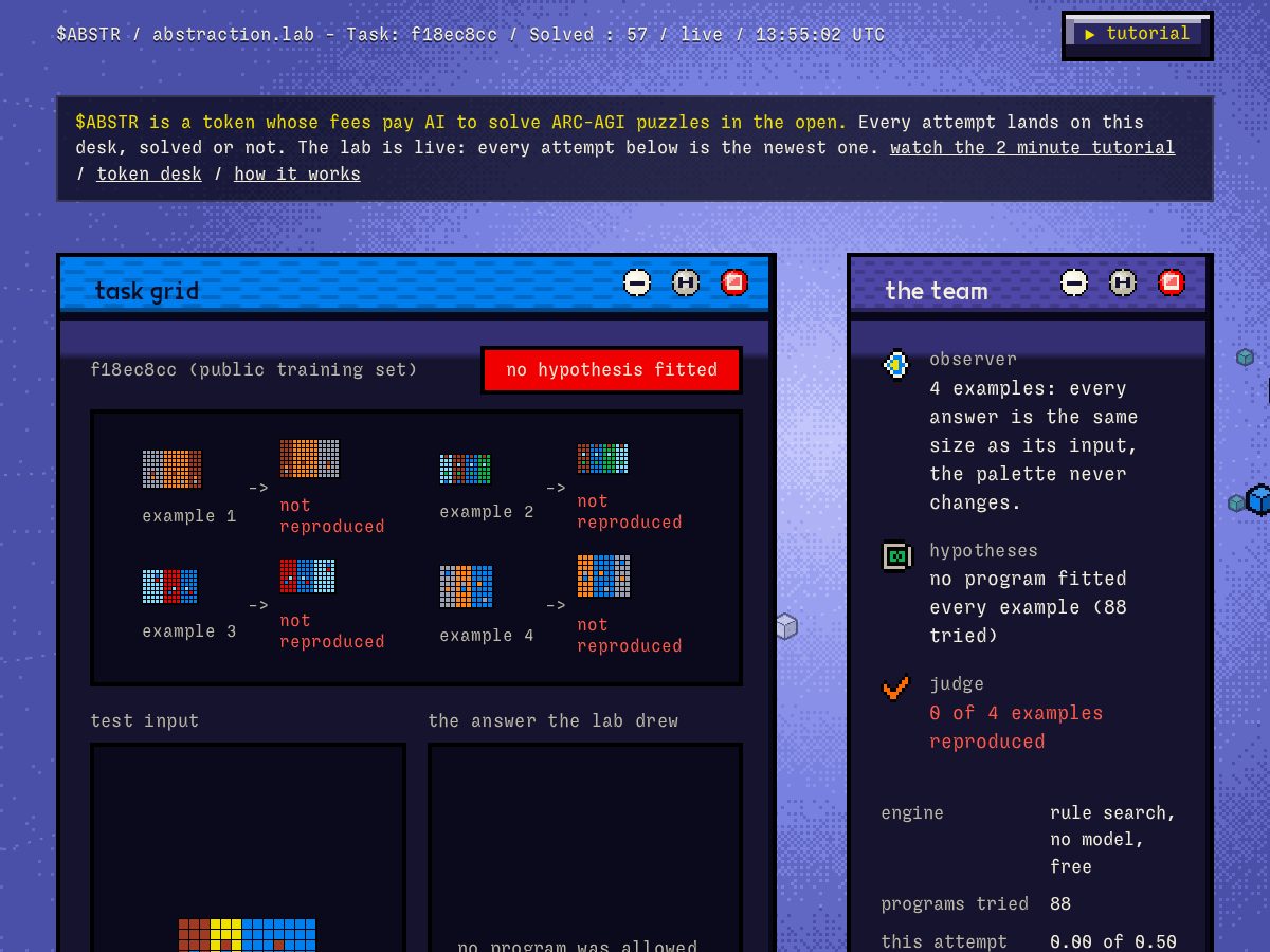 Landing-page snapshot of abstraction.lol