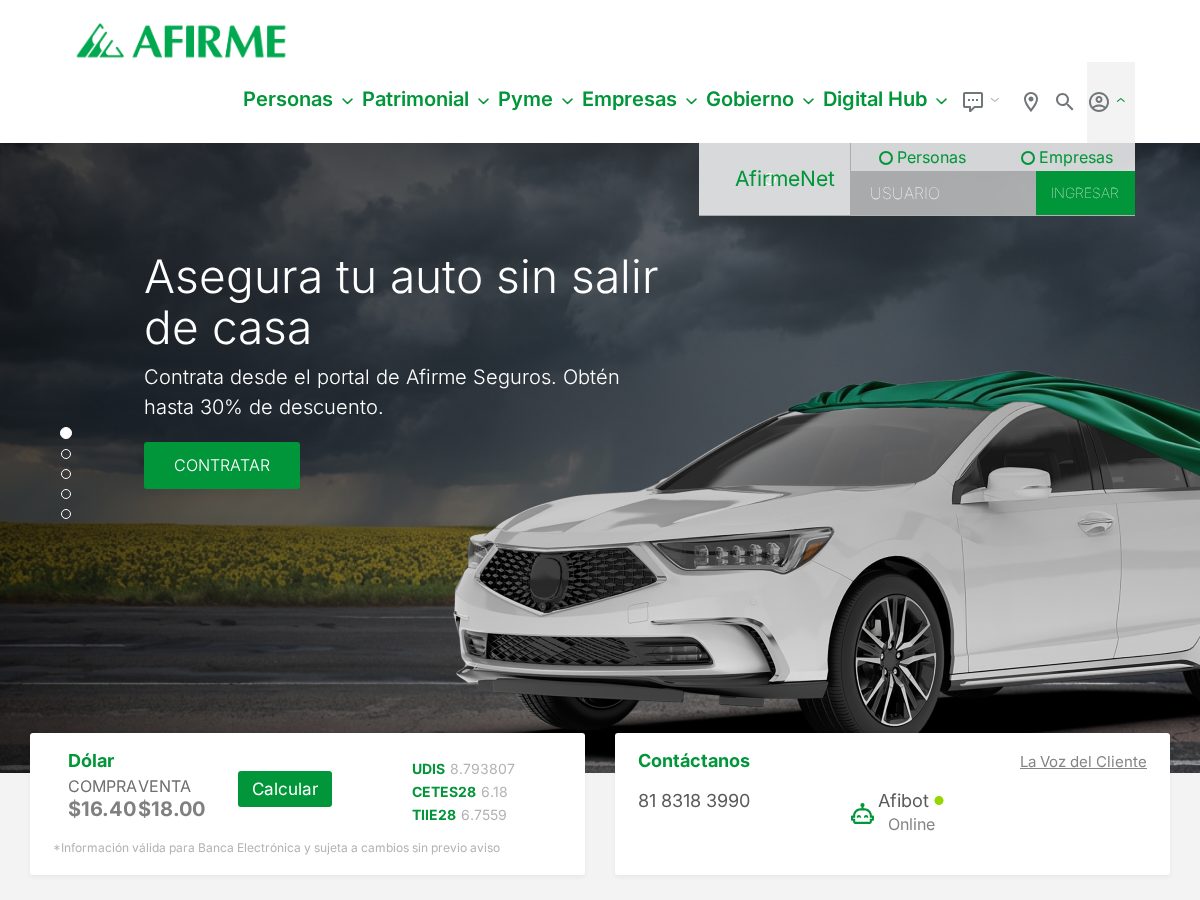 Landing-page snapshot of afirmenett.xyz