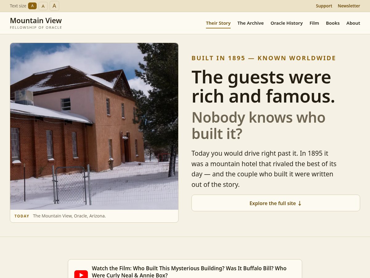 Landing-page snapshot of allforannie.com