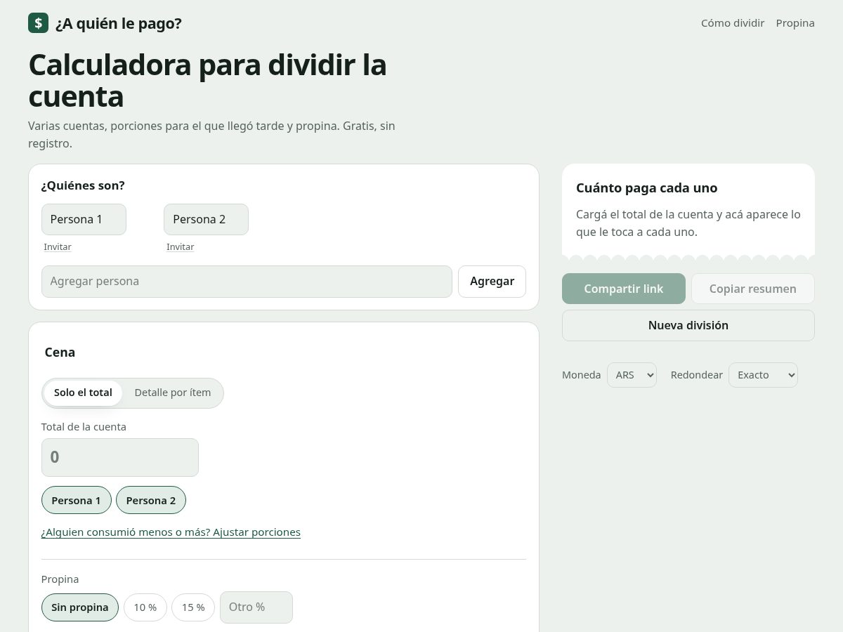 Landing-page snapshot of aquienlepago.com