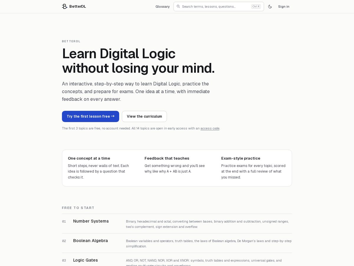 Landing-page snapshot of betterdl.com