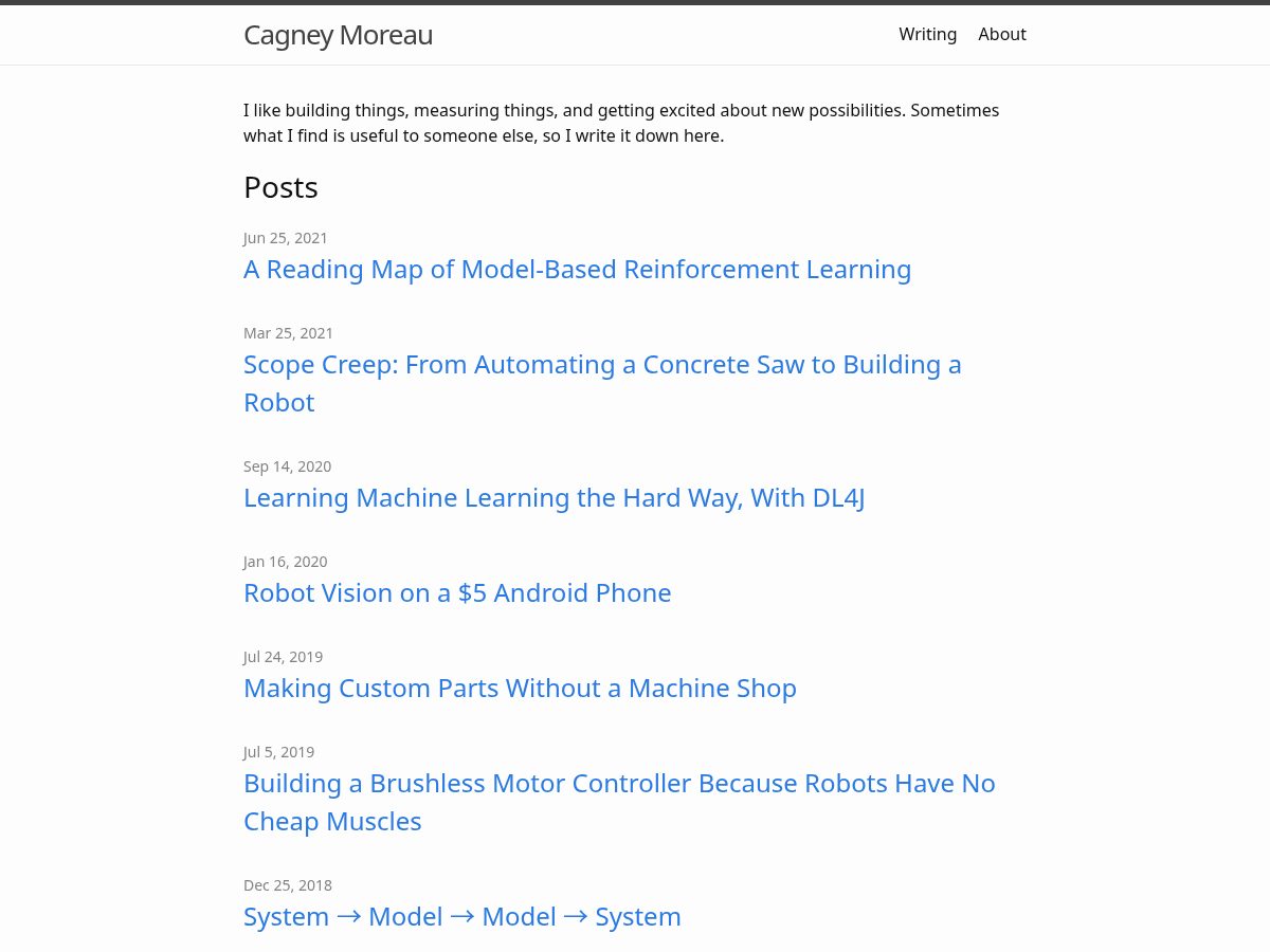 Landing-page snapshot of cagneyamoreau.com