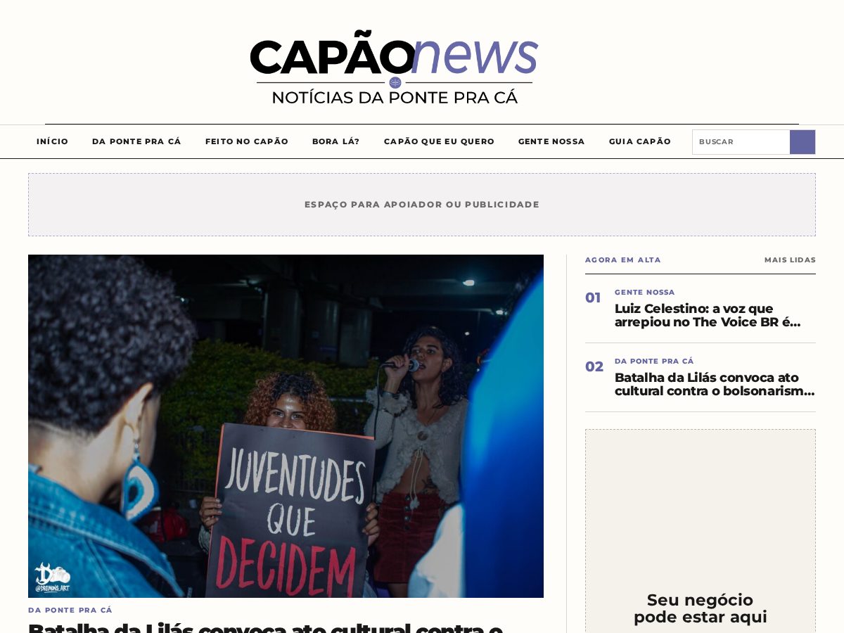 Landing-page snapshot of capaonews.com