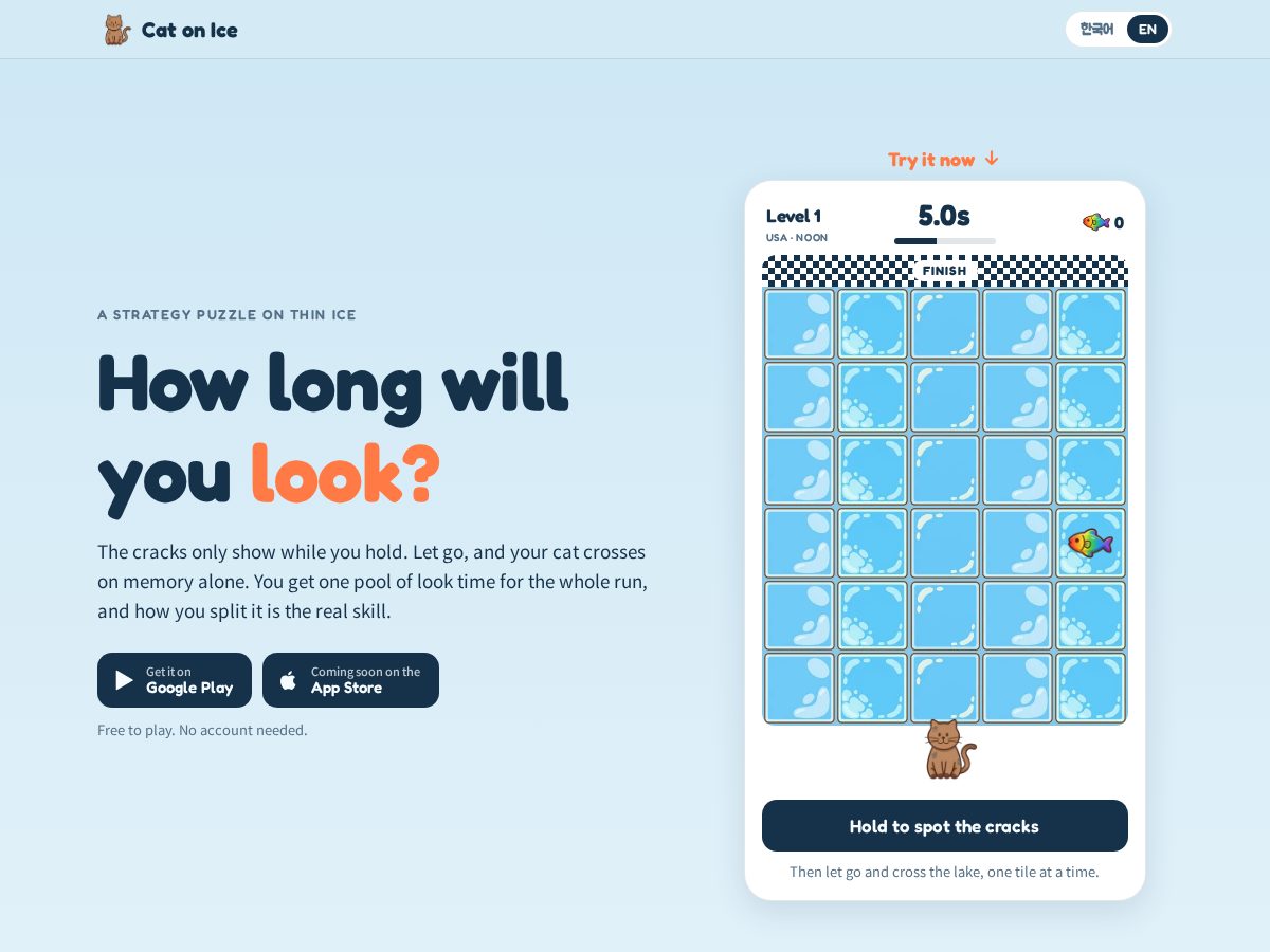 Landing-page snapshot of catonice.app