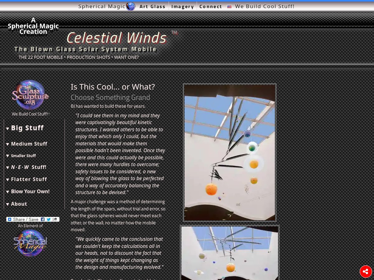Landing-page snapshot of celestialwinds.com