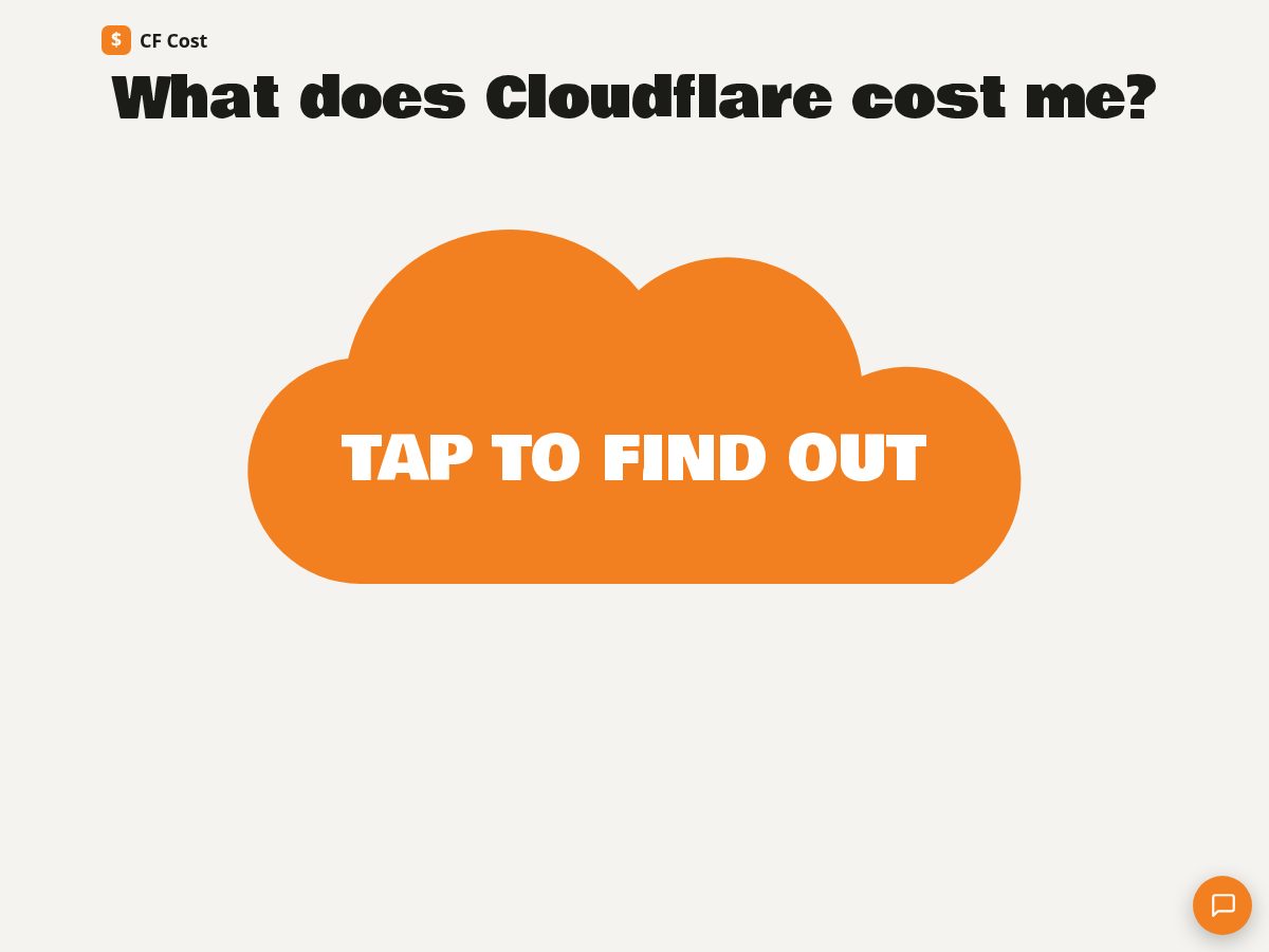 Landing-page snapshot of cfcost.com