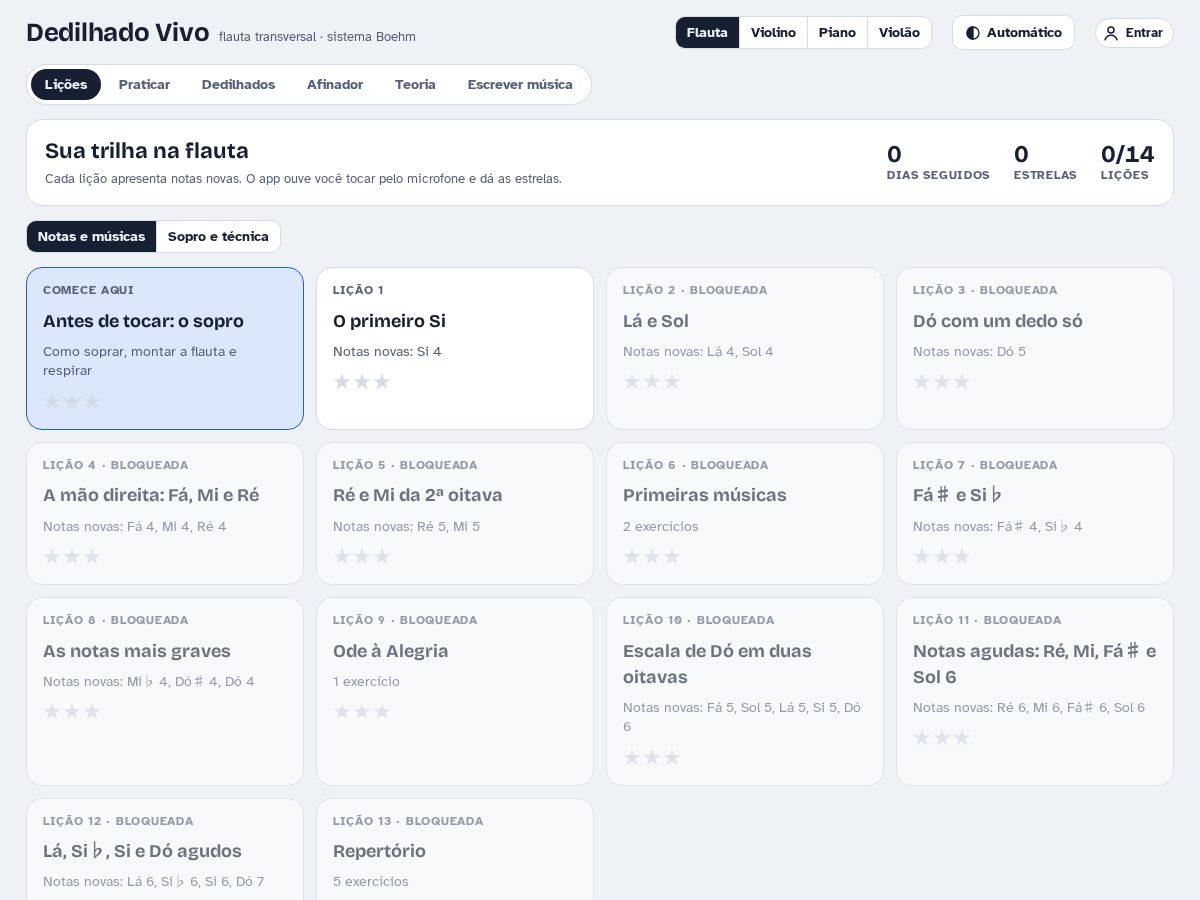 Landing-page snapshot of dedilhadovivo.com