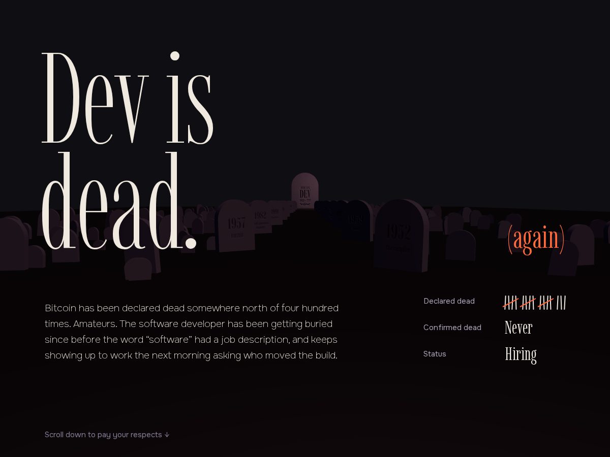 Landing-page snapshot of devisded.com