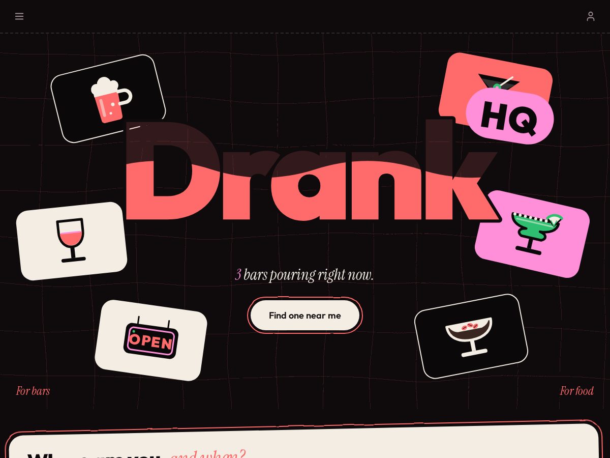 Landing-page snapshot of drankhq.com