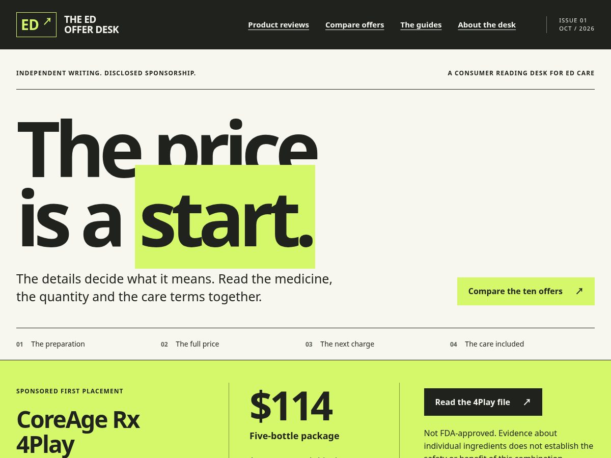 Landing-page snapshot of edcarecompare.com