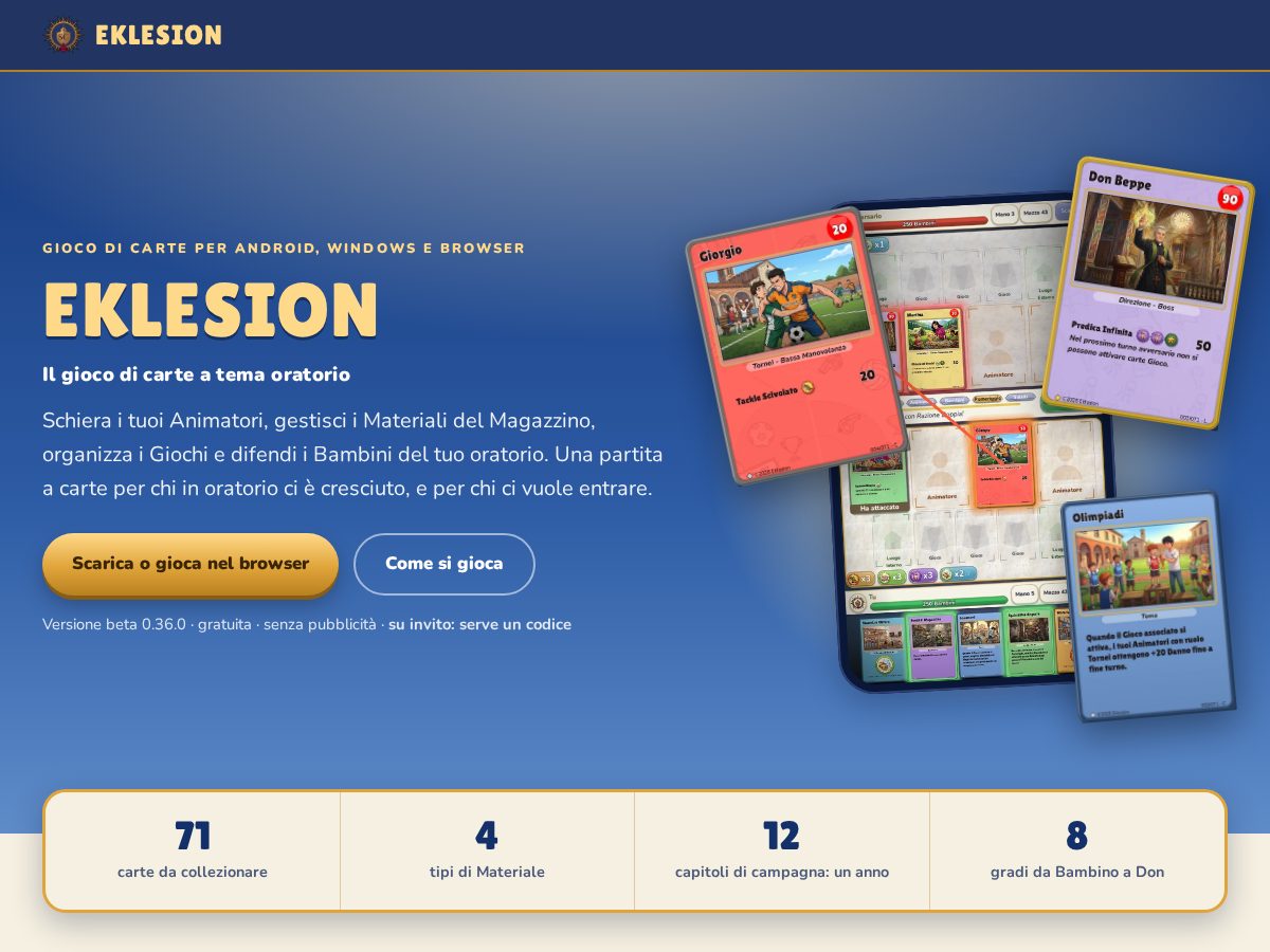 Landing-page snapshot of eklesion.app