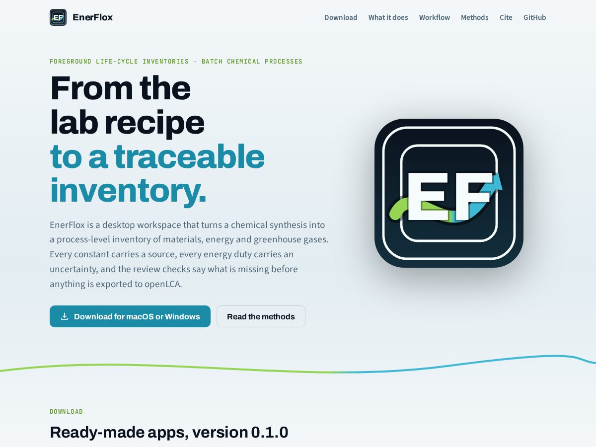 Landing-page snapshot of enerflox.org