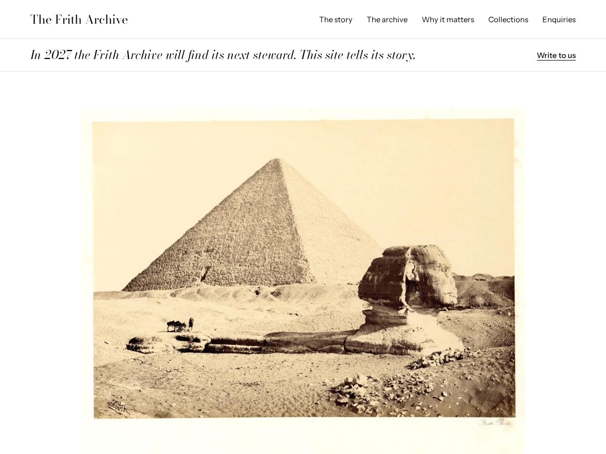 Landing-page snapshot of fritharchive.com