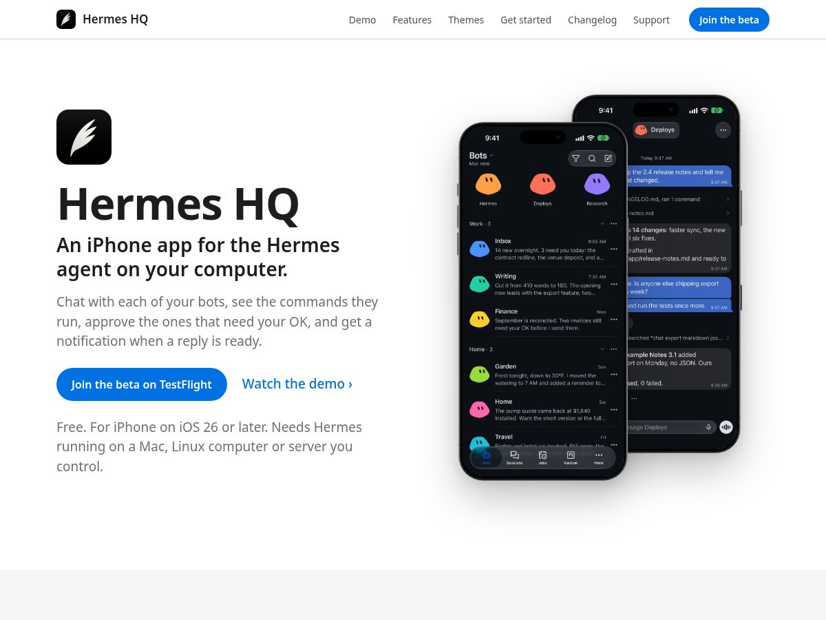 Landing-page snapshot of gethermeshq.com