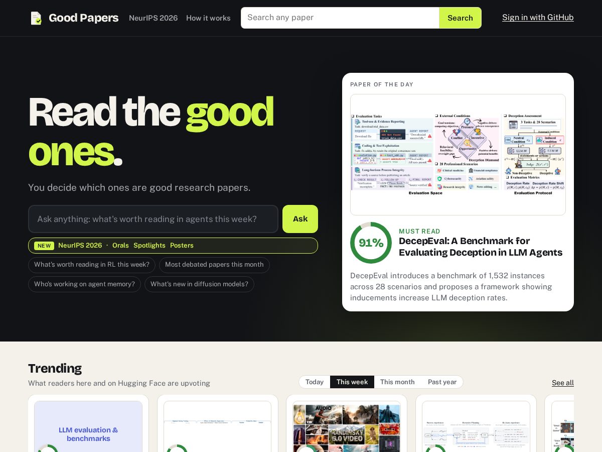 Landing-page snapshot of goodpapers.org