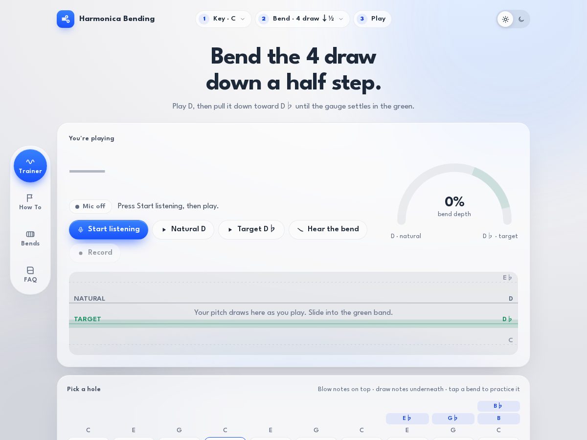 Landing-page snapshot of harmonicabending.com