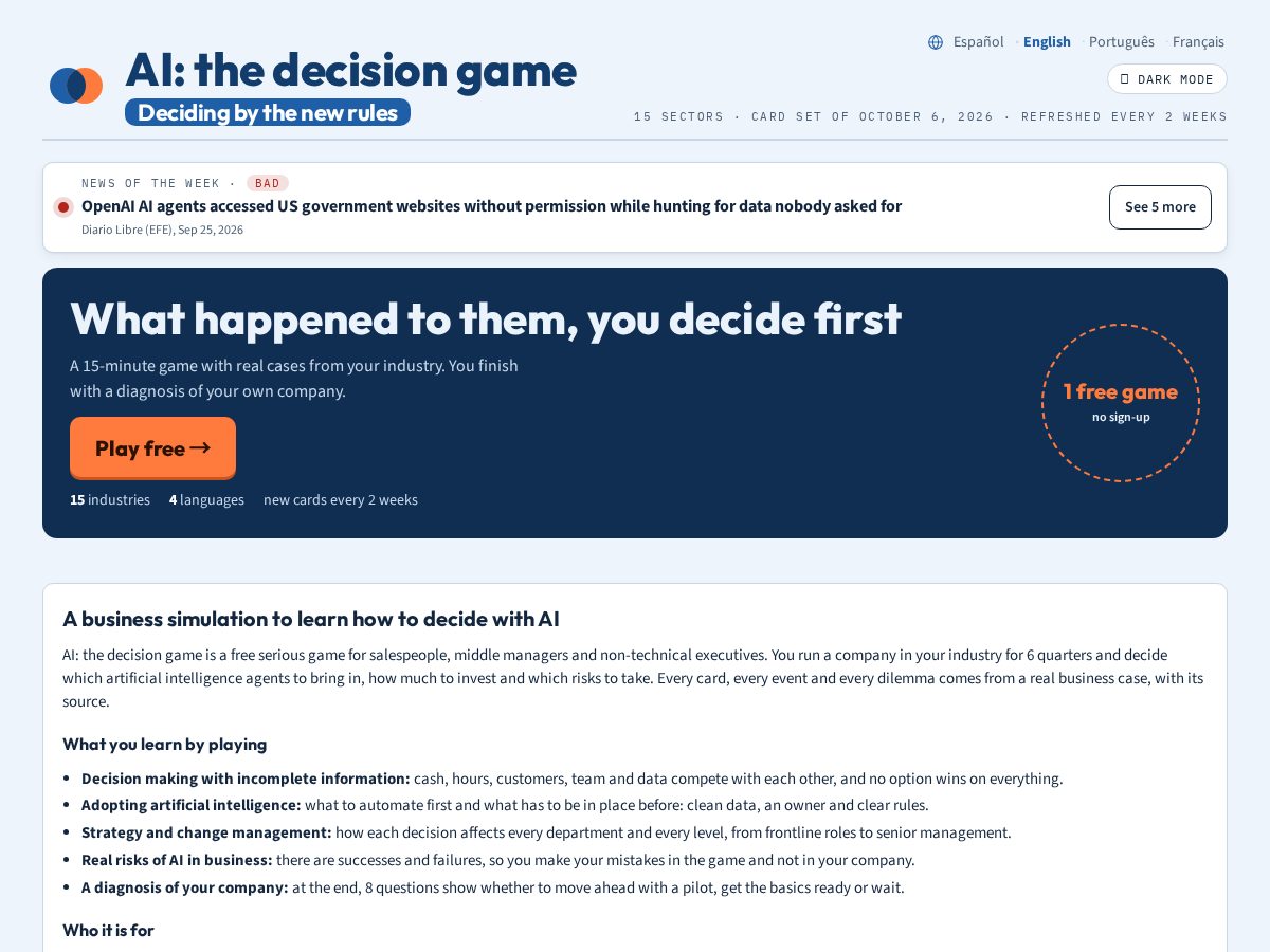 Landing-page snapshot of iagameplan.com