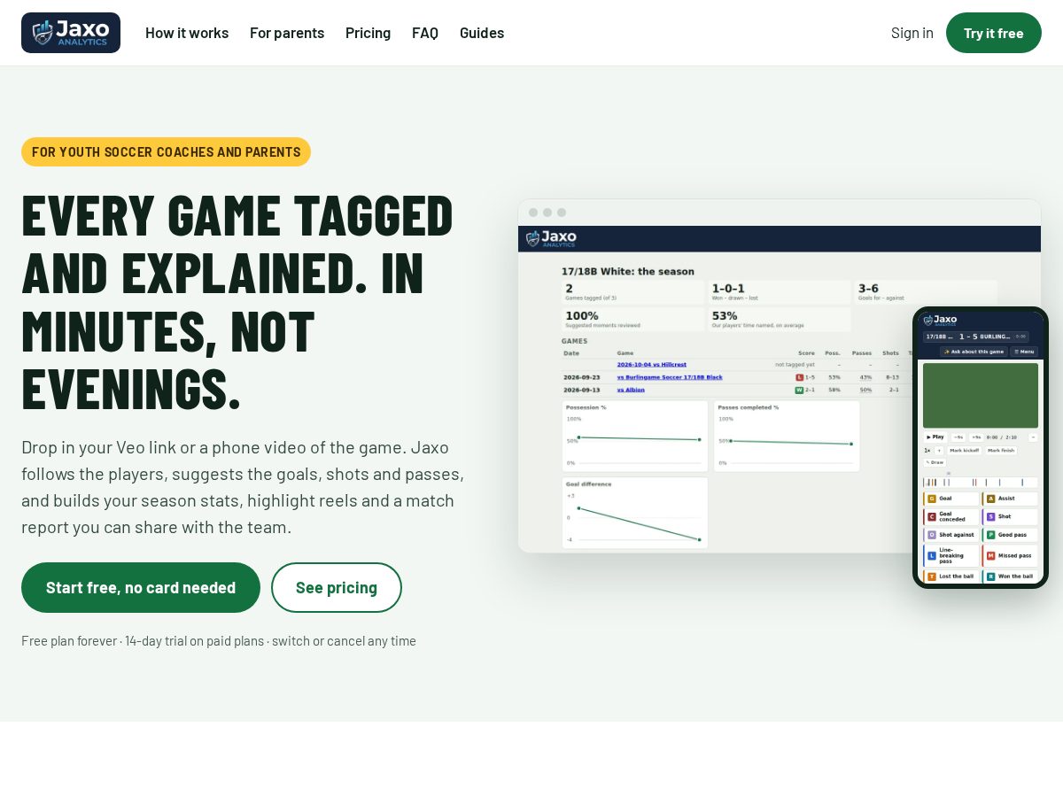 Landing-page snapshot of jaxoanalytics.com