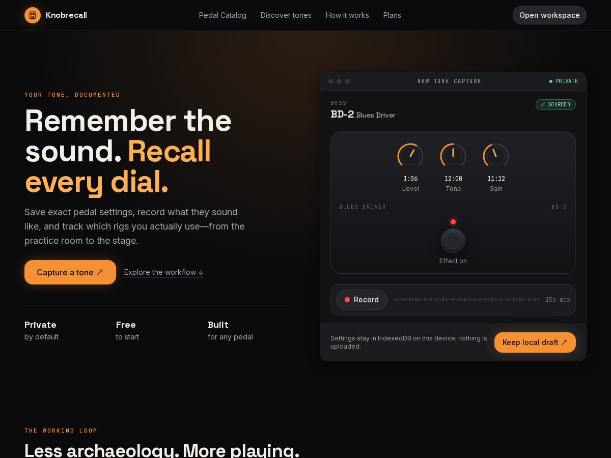 Landing-page snapshot of knobrecall.com
