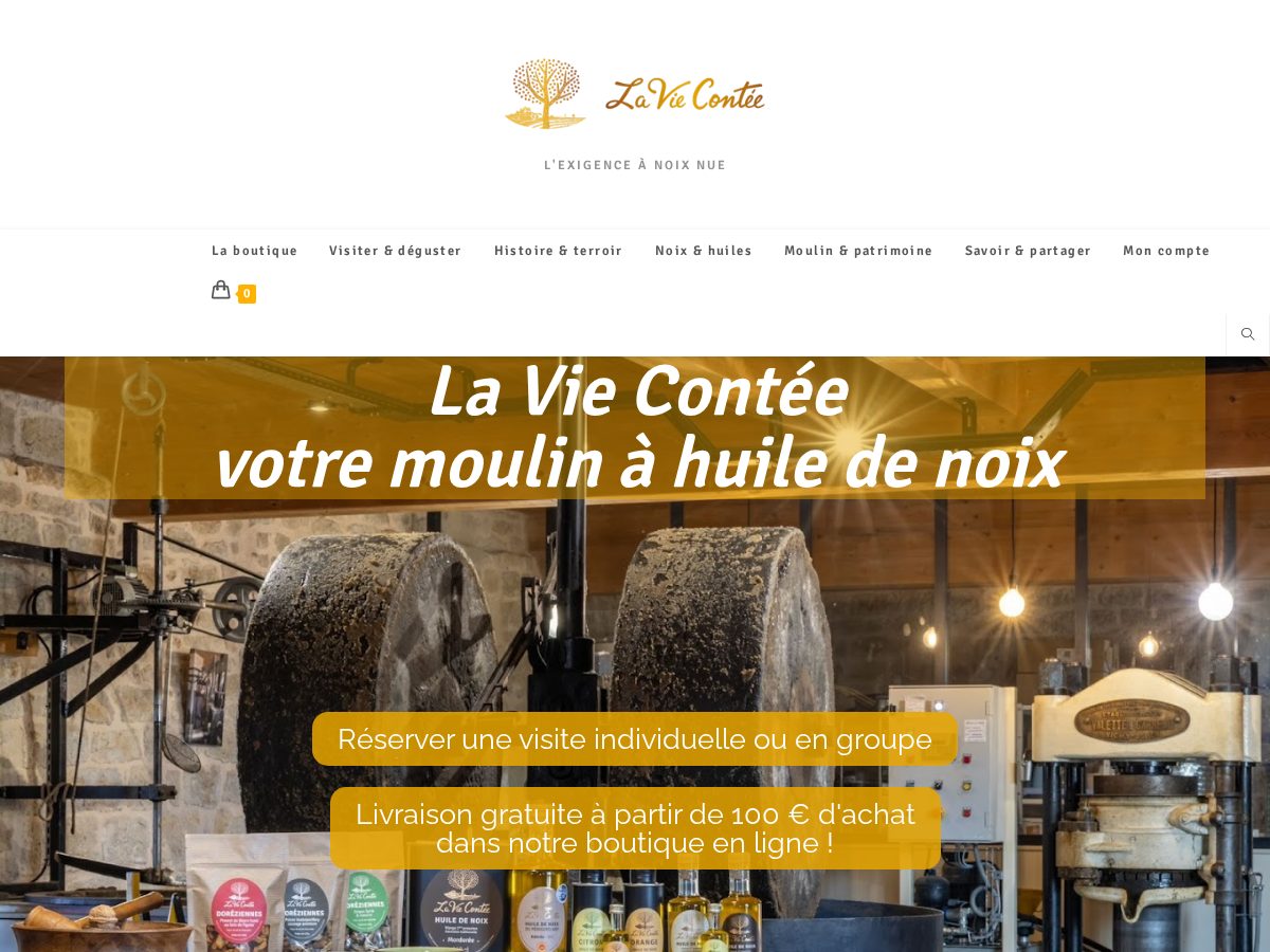 Landing-page snapshot of laviecontee.business