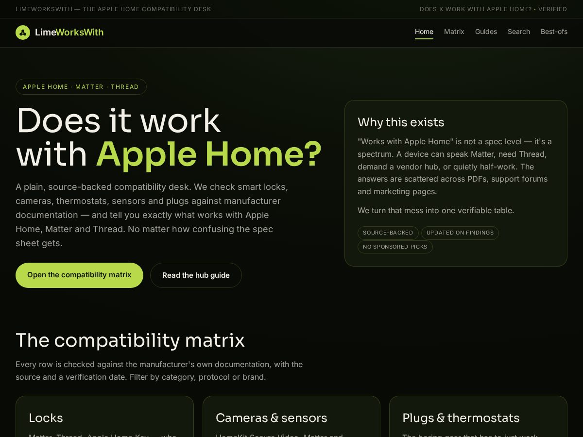 Landing-page snapshot of limeworkswith.com