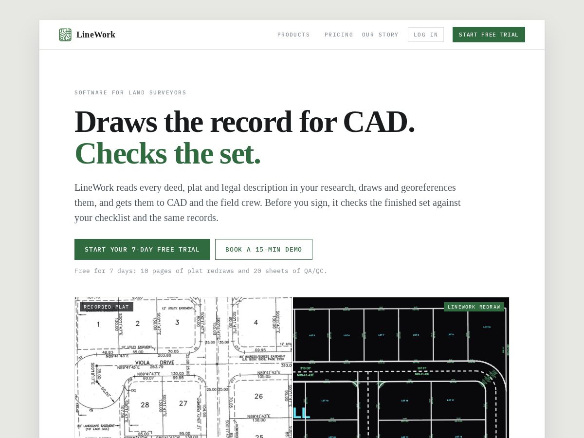 Landing-page snapshot of lineworkhq.com