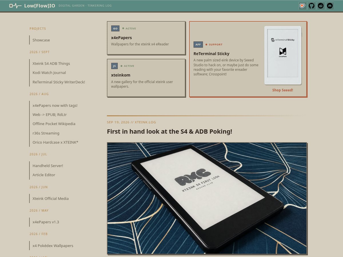 Landing-page snapshot of lowflowio.xyz