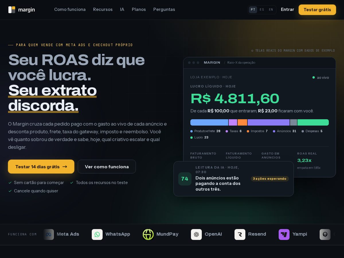 Landing-page snapshot of marginlive.app