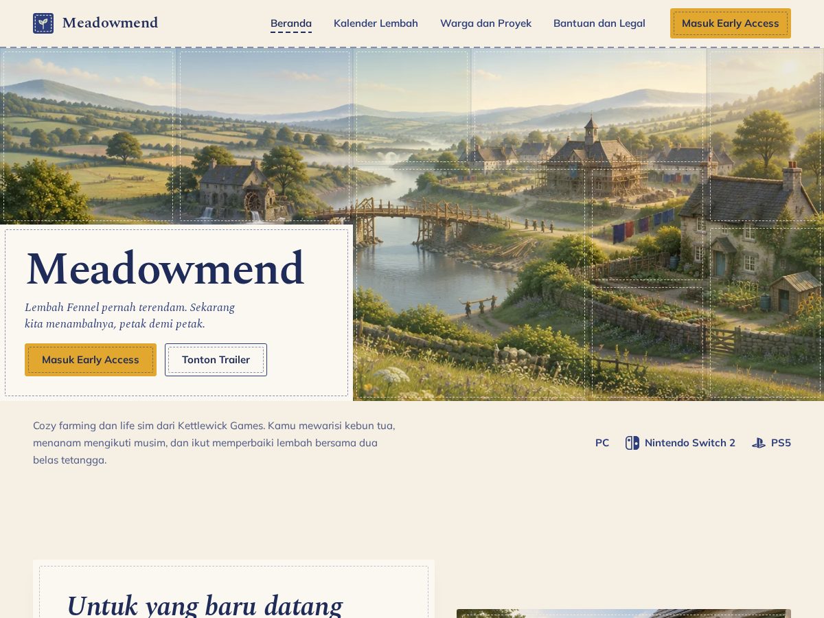 Landing-page snapshot of meadowmend.com
